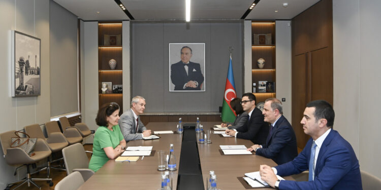 Ceyhun Bayramov missiyası başa çatan Fransa səfirini qəbul edib