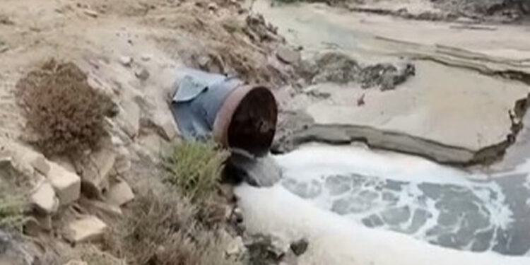 Masazırdakı duz gölünə kanalizasiya suyu axıdılır - VİDEO