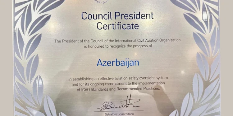 Beynəlxalq Mülki Aviasiya Təşkilatı Azərbaycanı təltif edib