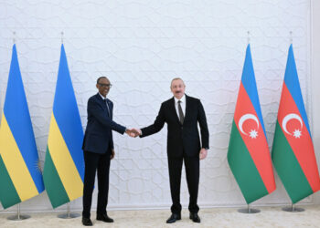 Ruanda Prezidentinin rəsmi qarşılanma mərasimi olub – FOTO