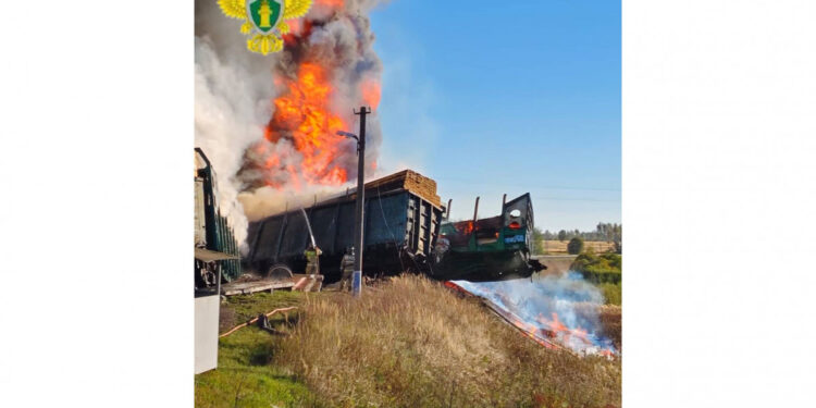 Qəzaya görə Belarus və Rusiya arasında qatarların hərəkəti dayandırılıb