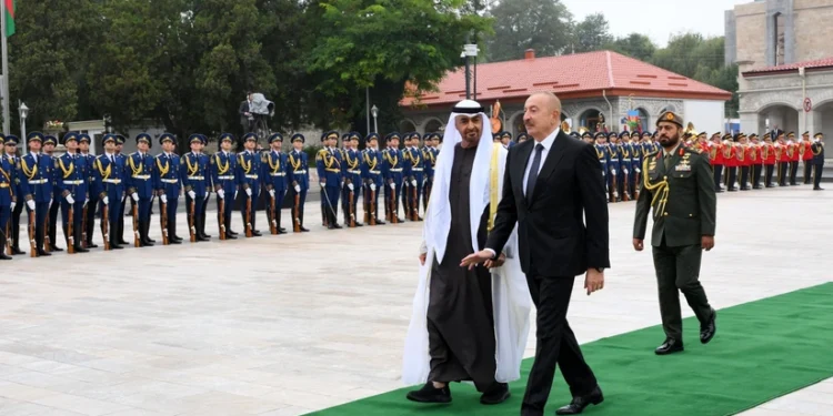 BƏƏ Prezidentinin Şuşada rəsmi qarşılanma mərasimi olub - FOTOLAR