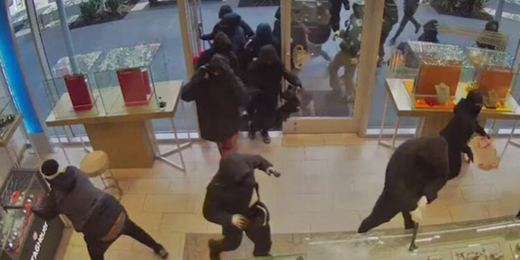 Zərgərlik mağazasından 1 milyonluq oğurluq etdilər - VİDEO