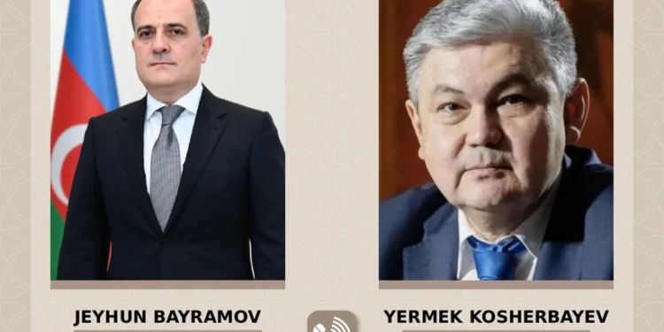 Ceyhun Bayramov Yermek Koşerbayevi təbrik edib