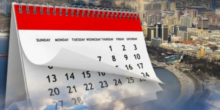 4 gün ardıcıl iş olmayacaq - Tarixlər