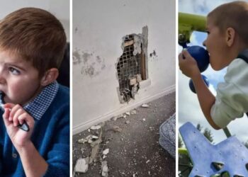 İngiltərənin ümidsiz gözlədiyi bir ailə: Onların uşağı kabellərdən tutmuş xalçalara qədər hər şeyi yeyir – Şəkil 1