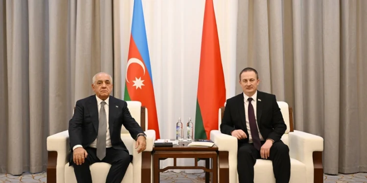 Minskdə Azərbaycan və Belarus baş nazirləri görüşüb