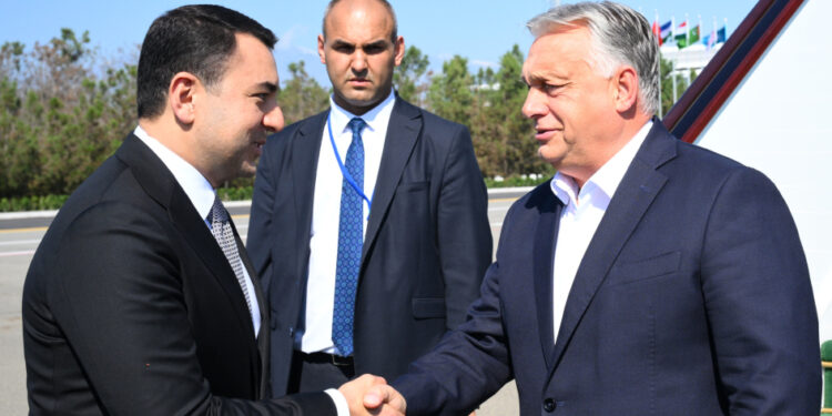 Orban Qəbələdə səfərdədir - FOTOLAR