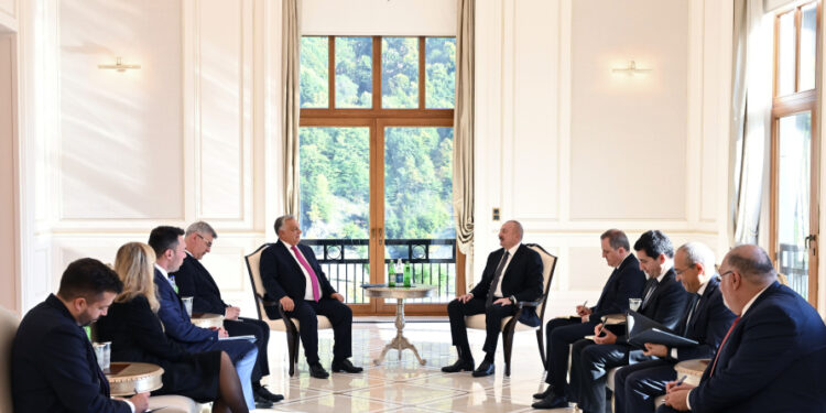 Prezident Viktor Orbanla görüşdü - FOTOLAR