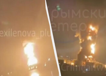 Ukrayna Krımda neft bazasını dronlarla vurub