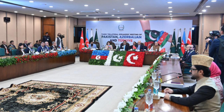 Azərbaycan-Pakistan-Türkiyə parlament sədrlərinin görüşü keçirilib - YENİLƏNİB 