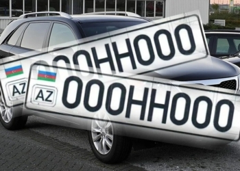 Azərbaycanda yeni ilk 3 RƏQƏMLİ AVTOMOBİL NÖMRƏLƏRİ