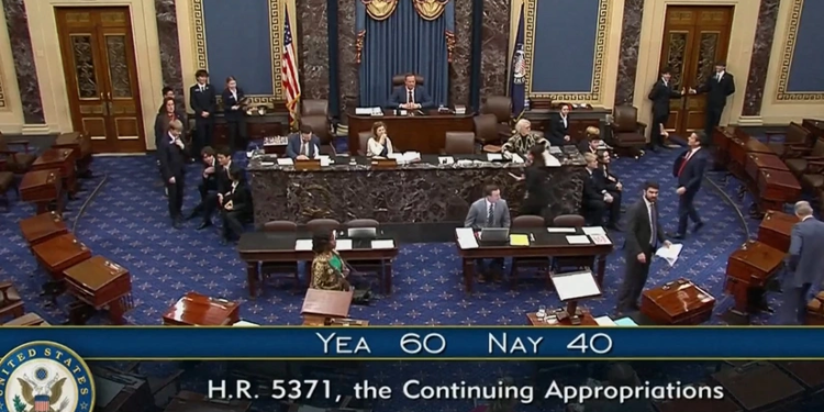 ABŞ Senatı hökumətin maliyyələşdirilməsi ilə bağlı qanun layihəsini təsdiqləyib