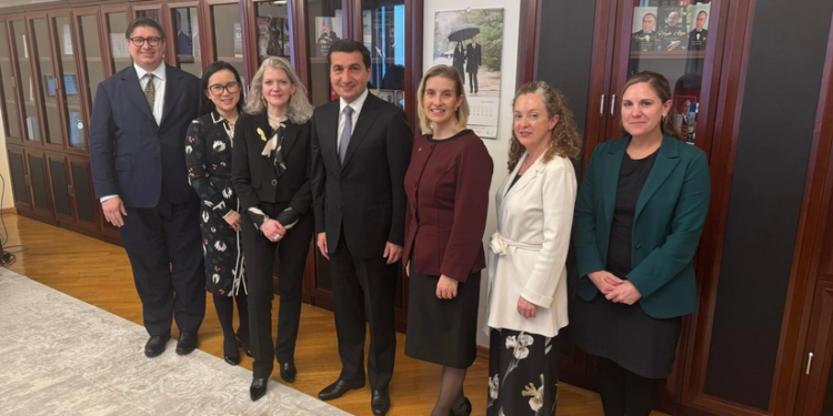 Hikmət Hacıyev və Alison Hukerlə görüşüb