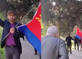 Bakıda SSRİ bayrağı qaldırıldı – Polis HƏRƏKƏTƏ KEÇDİ