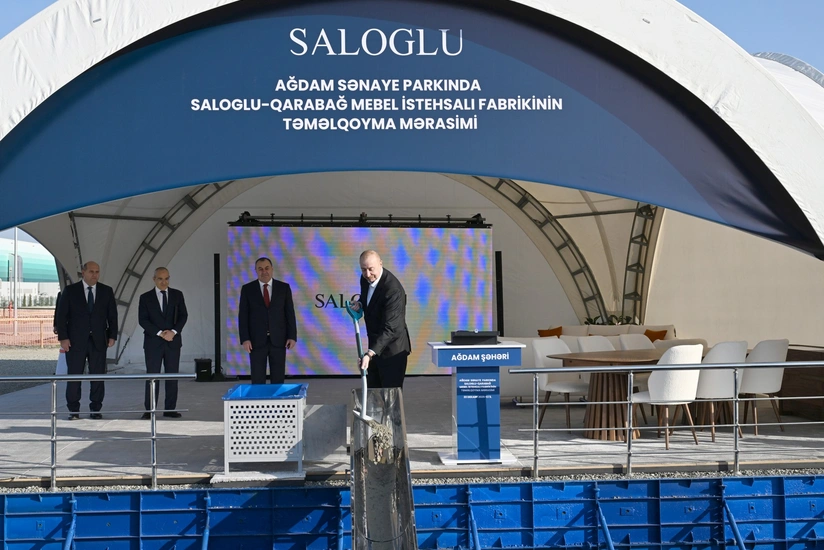 Ağdam Sənaye Parkında “Saloğlu Qarabağ” MMC-nin istehsal müəssisəsinin təməli qoyulub