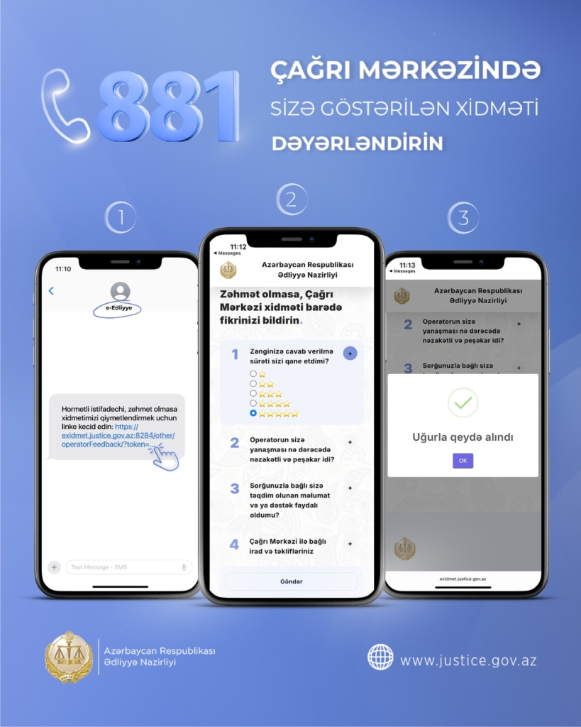 “881” Çağrı Mərkəzində noyabr ayında xidmət səviyyəsi 90 faiz təşkil edib