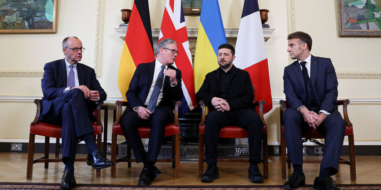 Zelenski Londonda Makron, Mers və Starmerlə görüşdü