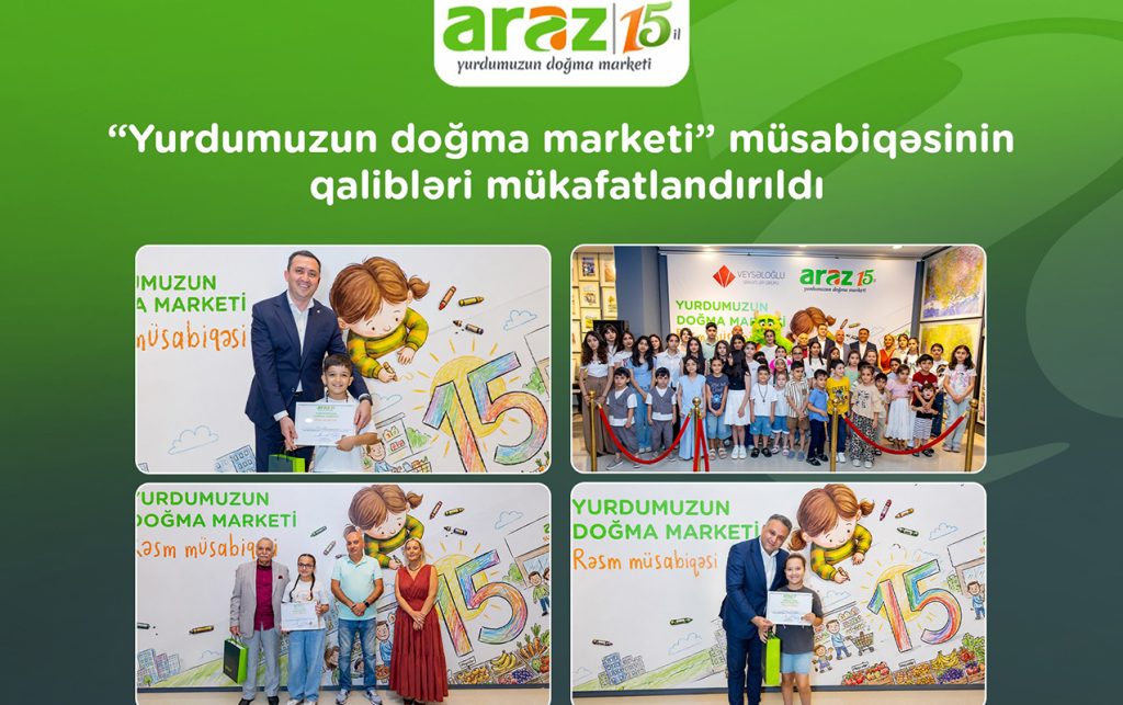 “Araz”ın 15 illiyinə həsr olunan rəsm müsabiqəsinin qalibləri mükafatlandırıldı - Fotolar