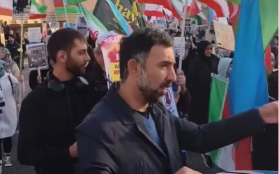 Himnimiz səslənir, Azərbaycan və İran bayraqları dalğalanır və daha nələr-nələr… Vətən xainlərini tanıyın!