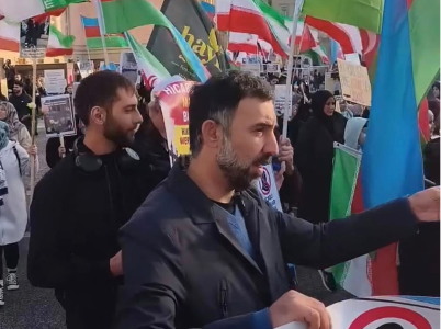 Himnimiz səslənir, Azərbaycan və İran bayraqları dalğalanır və daha nələr-nələr… Vətən xainlərini tanıyın!