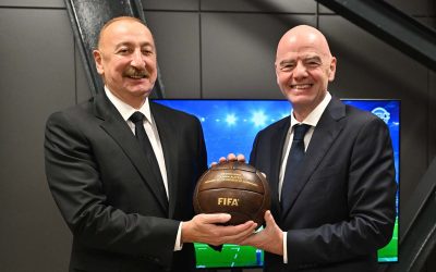 İnfantino İlham Əliyevə təşəkkür etdi – Fotolar