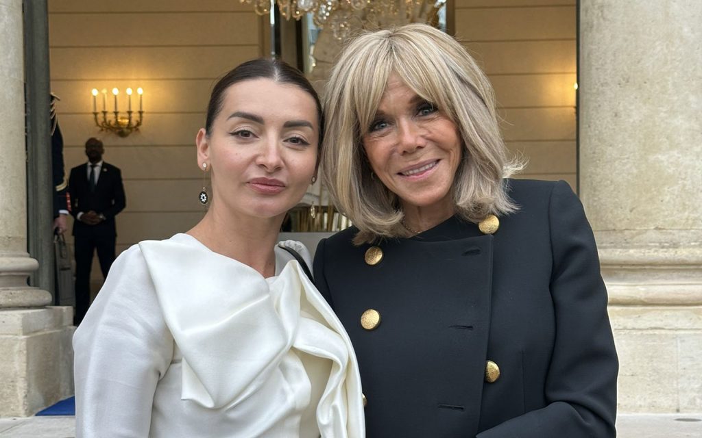 Leyla Abdullayeva Makronun xanımı ilə görüşdü – Fotolar
